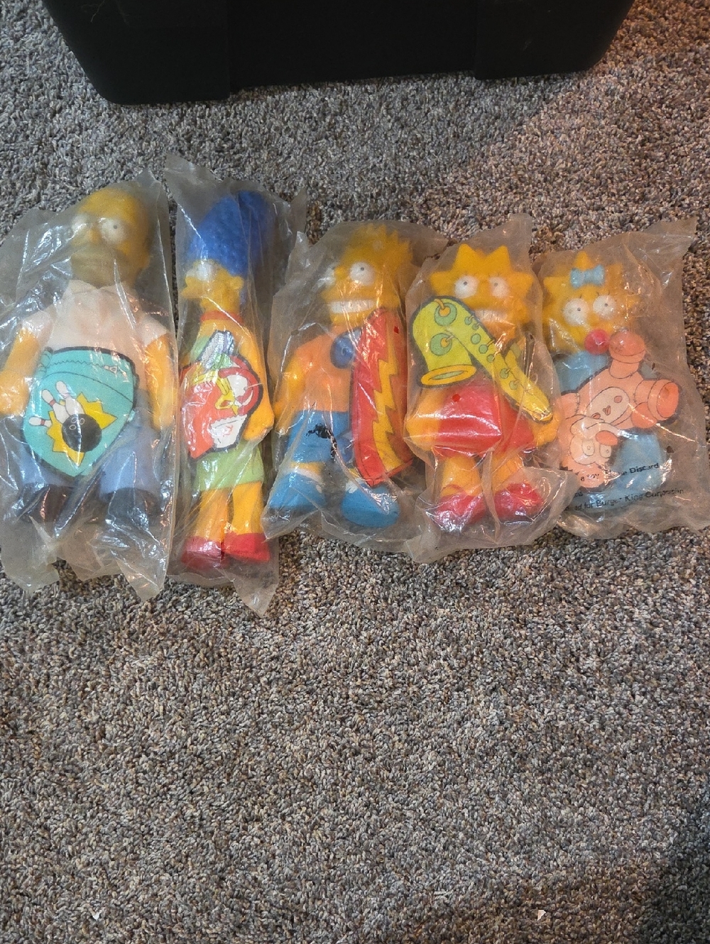 Complete Set Of Vintage 1990 The Simpsons Toys Burger King - Collectible! Rare!